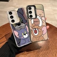 ราคา Chubby Tom และ Jerry การ์ตูนสําหรับ Samsung S25 Ultra S24 S23 S22 S21 Pro Plus Anti Scratch กันกระแทกป้องกันลายนิ้วมือ Anti shock drop เคสโทรศัพท์ (45650759279)