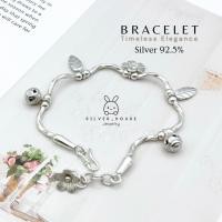 ราคา สร้อยมือเงินแท้ 92.5% ลายดอกไม้สลับใบไม้ งานแฮนด์เมด สวยมากๆค่ะ (42477888536)