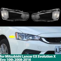 ราคา สําหรับ Mitsubishi Lancer EX Evolution X Evo 10th 2008-2016 กระจกโปร่งใสไฟหน้าฝาครอบไฟหน้า Shell เปลี่ยนโคมไฟ (56453985018)