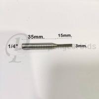 ราคา ดอกทริมเมอร์ ดอกกัดตรง 3mm. คมยาว 15mm. แกน1/4" ดอกกัดcnc ดอกเร้าเตอร์เล็ก ทริมเมอร์คาร์ไบด์ (5379550744)