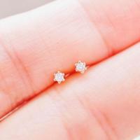 ราคา [ PCPY Jewelry ] ต่างหูเพชรแท้ 6 เตย เม็ดละ 2.5 ตัง ทองคำแท้9K (ทอง37.5%) เพชรแท้น้ำ100 เบลเยี่ยมคั (47909337652)