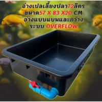 ราคา อ่างเปลเลี้ยงปลา 72 ลิตร ขนาด57x83x20 CM ดำวาล์วฟ้า อ่างแบบแบนและกว้าง อ่างพลาสติก อ่างเปล อ่างเลี้ยงปลา ตู้ปลาอ่างปลา (56207564721)