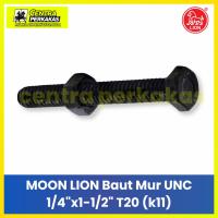 ราคา Moon Lion Black Bolt Nut 1/4 x 3/4 1 1-1/2 นิ้ว BM UNC T20 (K11) ด้ายหยาบคุณภาพสูง (55456511539)