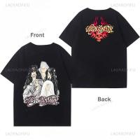 ราคา เสื้อยืดยูนิเซ็กส์ลายวงดนตรี Aerosmith Aero Force One สไตล์เรโทร เสื้อผ้าสำหรับคนรักฮาร์ดร็อก เสื้อผ้าแนววินเทจยุค 90 เส (49656243179)