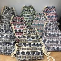 ราคา กระเป๋าเป้หูรูด ลายช้างหลายสี (24408607098)