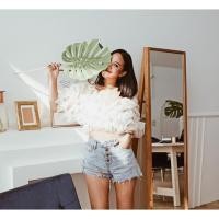 ราคา Swan.x.nt Shorts 020 กางเกงยีนส์ขาสั้น แต่งขาด เซอร์สวยดูมีราคา (28286122746)