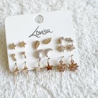 ราคา ชุดต่างหู Lovisa Star & Moon 9 ชิ้น แฟชั่น (27514844375)