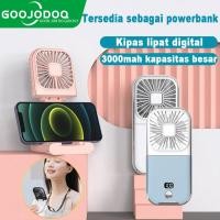 ราคา GOOJODOQ พกพาพัดลมมินิ USB ที่พับได้พร้อมที่ตั้งโทรศัพท์มือถือ / พัดลมมินิพับได้ 3 ใน 1 / พาวเวอร์แบงค์ 3000mAh / ที่วางโทรศัพท์มือถือ / พาวเวอร์ไซเลนต์พกพา USB 3 ระดับ (24612256771)