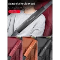 ราคา สําหรับ Tesla รุ่น 3 Y รุ่น S รุ่น X รถหนังเข็มขัดนิรภัยเข็มขัดไหล่ Protector Pad อุปกรณ์ตกแต่งภายใน (41180414308)