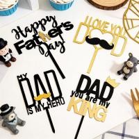 ราคา I Love You Dad" ชุดท็อปเปอร์เค้กหัวใจและหนวดสําหรับวันพ่อ (27294414516)