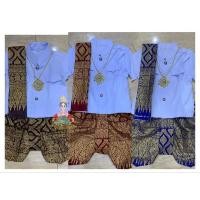 ราคา ชุดไทยเด็กชาย ชุดไทยราชประแตน เสื้อแขนสั้น+โจงกระเบน+ผ้าคาด (27429569218)