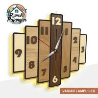 ราคา Minimalist 3D Premium Wood Carved Wall Clock ตกแต่ง Display House - Handmade Aesthetic Wall Clock Rp01 (48859438270)