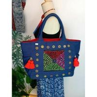 ราคา กระเป๋าผ้าใยกัญชงปักด้นมือ 2ใบ (20384314416)