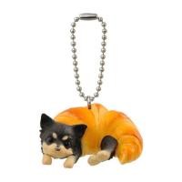 ราคา น่ารักมาก Bandai Croissant Dog Chihuahua Black Tan Key chain น้อง หมา ชิวาว่า ใน ครัวซองต์ น่ารักมากๆ (23280555928)