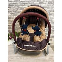 ราคา เปลเด็ก เปลโยก ยี่ห้อ Katoji รุ่น Happy Baby สีน้ำตาลลายจุด พร้อมหลังคา และโมบายเสริมพัฒนาการ (17885233327)