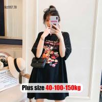 ราคา Plus Size✅เดรสสาวอวบ ไซส์ใหญ่ ผู้หญิง เดรสเสื้อยืด สาวอวบ มินิเดรส สาวอวบ แขนสั้น การ์ตูน พิมพ์ คอกลม ทรงหลวม เก็บพุงพรางหุ่น ฤดูร้อน เกาหลี แฟชั่น Oversize พลัสไซส์ สาว อวบอ้วน ใส่ได้ (44368983726)