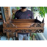 ราคา หิ้งพระ ไม้สัก กว้าง 60 x ลึก 30 cm. (มี 2 สี) ชั้นวางพระพุทธรูป แขวนผนัง ทำจากไม้สักแท้ ทุกชิ้นส่วน แท่นวางพระไม้สัก (42209322582)