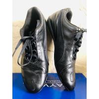 ราคา ผ้าใบหนังแท้ หนังนิ่ม หนังมันสีดำแบรนด์ Puma size 38 (26106474297)