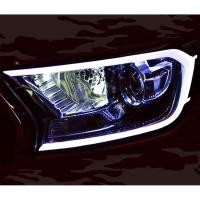 ราคา ครอบไฟหน้าเรืองแสง มีไฟ ยี่ห้อ FITT ฟอร์ดเรนเจอร์ Ford Ranger (29262485885)