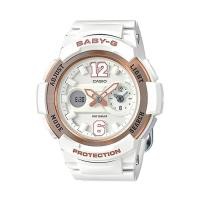 ราคา Casio Baby-G นาฬิกาข้อมือผู้หญิง สายเรซิ่น รุ่น BGA-210-7B3 - สีขาว (448171980)