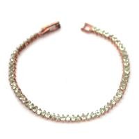ราคา สร้อยข้อมือพลอยแท้ โกเมน-เขียว เงินแท้ 925 ชุบนาค (rose gold) (46458526288)
