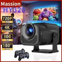 ราคา โปรเจคเตอร์แบบพกพา HY320/HY300 Android 11 1080P 4K โปรเจคเตอร์ Dual Band WiFi หน้าจอ Mirroring (40601915625)