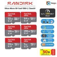 ราคา (ส่งด่วน) SANDISK Micro SDcard Ultra 32GB/64GB/128GB A1 UHS-I U1 memory card โทรศัพท์ แท็บเล็ต APACER (46905969891)