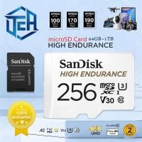 ราคา SanDisk High Endurance 32GB 64GB 128GB 256GB microSD Card (SDSQQNR)เมมโมรี่ กล้องติดรถยนต์ วงจรปิด 128GB,100/40MB/s,C10 (42080106737)