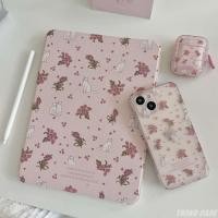 ราคา เคส ลายการ์ตูนแมว ดอกไม้ สีชมพู พร้อมช่องใส่ดินสอ สําหรับ iPad 10.2 iPad Air 5th 4th Generation 10.9 iPad Pro 11 9.7 10.2 7 8 9th Air3 pro10.5 10th (19080975291)
