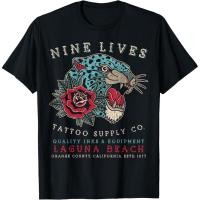 ราคา บริษัท Nine Lives Tattoo Supply Co, เสื้อยืด Old School Panther Laguna Beach (54106928122)