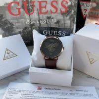 ราคา ตัวเรือนสเตนเลสสีโรสโกลด์ สายหนังสีน้ำตาล ✨ นาฬิกา Guess GW0503G4 IDOL BROWN (28319998923)