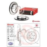 ราคา 09 C411 13 จานเบรค ล้อ R (ยี่ห้อ BREMBO) รุ่น HC UV Com BMW ซีรี่ส์ 5 F10 /18/11 ปี2011-> (6991806866)
