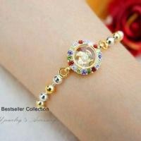 ราคา สร้อยข้อมือ 2 กษัตริย์กังหันพลอยนพเก้า กังหันหมุนได้ กังหันนำโชค เสริมดวงและสิริมงคลแก่ผู้สวมใส่ (2577297208)
