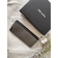 ราคา PRADA MENs BLACK SAFFIANO LEATHER LONG WALLET NERO (56906221787)
