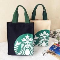 ราคา Starbuck Canvas Office Worker Large Handbag Cloth Bag Student A4 Make-Up Bag Carrying Book Bag Ben (24678521766)