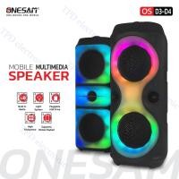 ราคา ลำโพงบลูทูธ ONESAM รุ่น OS-D03-D04 Mobile Multimedia Speaker เบสดัง รองรับบลูทูธ/USB/FM มีไฟ LED มี2รุ่นให้เลือก (27005438538)