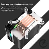 ราคา Z-400X Power Train Radiator 4 Heat Pipes PWM Cooler RGB 120mm Cooling Fan CPU Air Cooled Heatsinks sinks (28853846975)