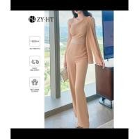 ราคา จั๊มสูทยาวผู้หญิง ส่งต่อ ZYHT จั๊มสูทผู้หญิง จั๊มสูทขายาว ไซด์xLเอวสูง สีน้ำตาล เปิดไหล่ข้างเดียว ผ้าฝ้าย (24866300955)