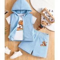 ราคา ชุดเซตเด็ก3ชิ้น อายุ1-8ขวบ ชุดเด็กมีเสื้อคอกลมแขนสั้น เสื้อฮู้ดแขนกุด กางเกงขาสั้น เนื้อผ้าใส่สบาย สินค้าพร้อมส่ง (26174940555)