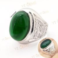 ราคา แหวนมรกต แหวนครุฑ แหวนเงินแท้ ลายพญาครุฑ พลอยมรกต (CZ) YTG-10356 (8370497749)