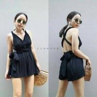ราคา New Jumpsuit ผ้ายืดเรย่อน ไขว้หลัง สวยเซ๊กซี่ เข้าเพิ่ม! (505859666)