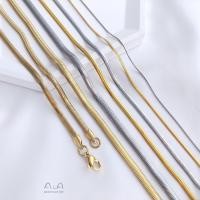 ราคา สร้อยคอทองคำขาวชุบทอง 14K ลายกระดูกงู สไตล์ยุโรปและอเมริกา เรียบง่ายหรูหรา สร้อยคอแบบโชคเกอร์เรียบง่าย สร้อยคอชุบทอง 18K ด้วยเทคนิคสุญญากาศ เครื่องประดับแฟชั่น (48559665005)