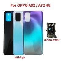 ราคา ใหม่ปกหลังสําหรับOppo A92 CPH2059 A72 4G CPH2067 แบตเตอรี่ด้านหลังประตูกรณีที่มีกรอบกล้องเลนส์อะไหล่ซ่อม (25475486387)