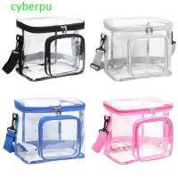 ราคา CYBERPULLSE กระเป๋าสะพายข้าง, กระเป๋าใส่ข้าวกลางวันกันน้ําแบบใส, กระเป๋าล้างซิปความจุขนาดใหญ่ PVC Clear Beach Bag Gym (49708861581)
