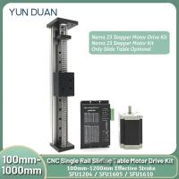 ราคา CNC Sliding Table Motor Kit Single Rail XYZ Axis Linear Guide Stage Ball Screw Motorized Linear Tab (52453353269)