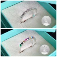 ราคา แหวนเงินแท้เพชร cz ครึ่งวง และพลอยนะเก้าครึ่งวง 590฿ (19539861402)