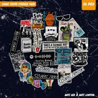 ราคา SONIC YOUTH Band Stickers Pack ชุดสติ๊กเกอร์ 24 ชิ้น (50408436527)
