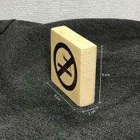 ราคา ป้ายตั้งโต๊ะไม้สนยิงเลเซอร์ no smoking ขนาด 8cm. (5632228085)