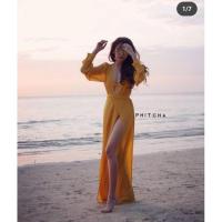 ราคา มือ 2 ไซส์ S ชุดคลุมบิกินี่สีเหลือง สีแดง สีขาว ลายเสือ สวยมาก (26312611980)