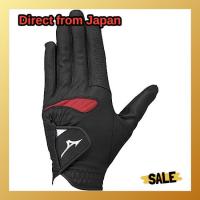 ราคา Direct From Japan MIZUNO Golf Glove Comfy Grip Men's Left Hand Synthetic Leather/Artificial Leather + Silicone Print Processing/Synthetic Leather Black/Red 23cm 5MJML253 (47508989858)